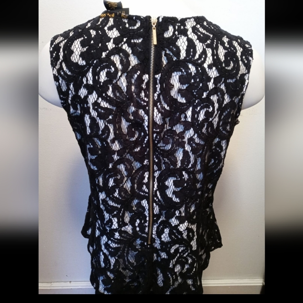 Elegant Black Lace Overlay Skirt - Picture 4 of 5